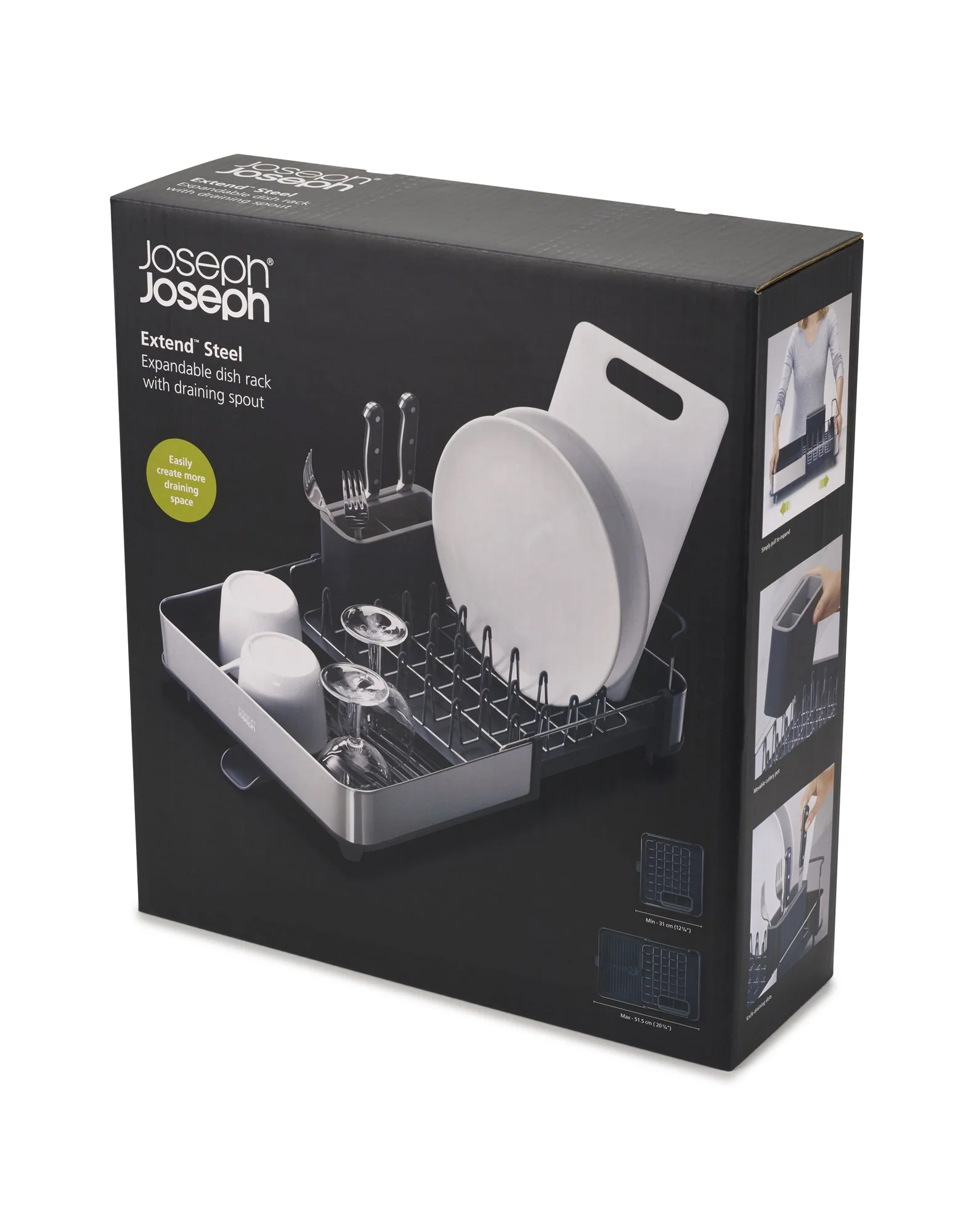Joseph Joseph 100 Collection Extend Steel Expandable Dish Drainer - Image 6