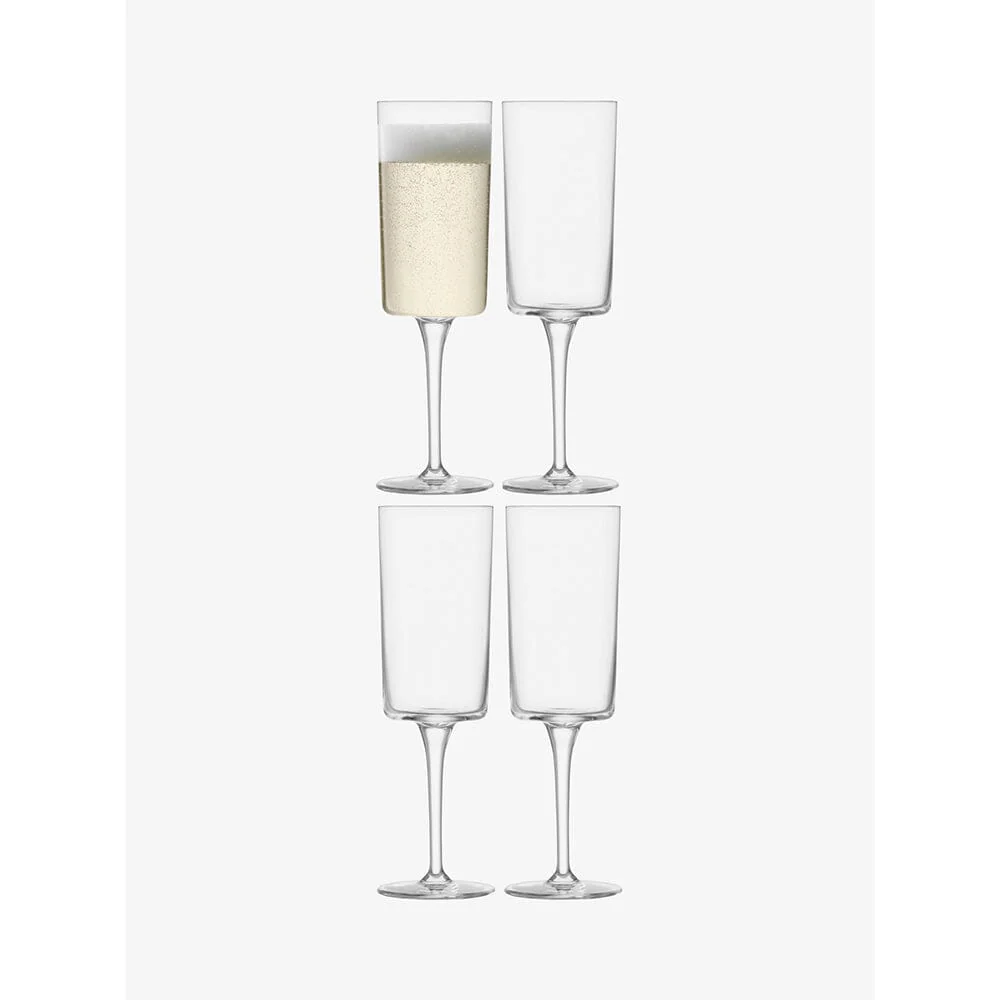 LSA Gio Champagne Flute 210ml Clear x 4 - Image 2