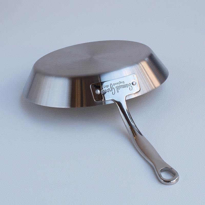 Samuel Groves Stainless Steel Brushed Triply Frying Pan - Image 5