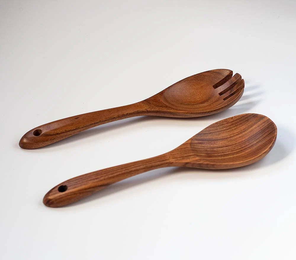 Season Acacia Salad Server Set - Image 4
