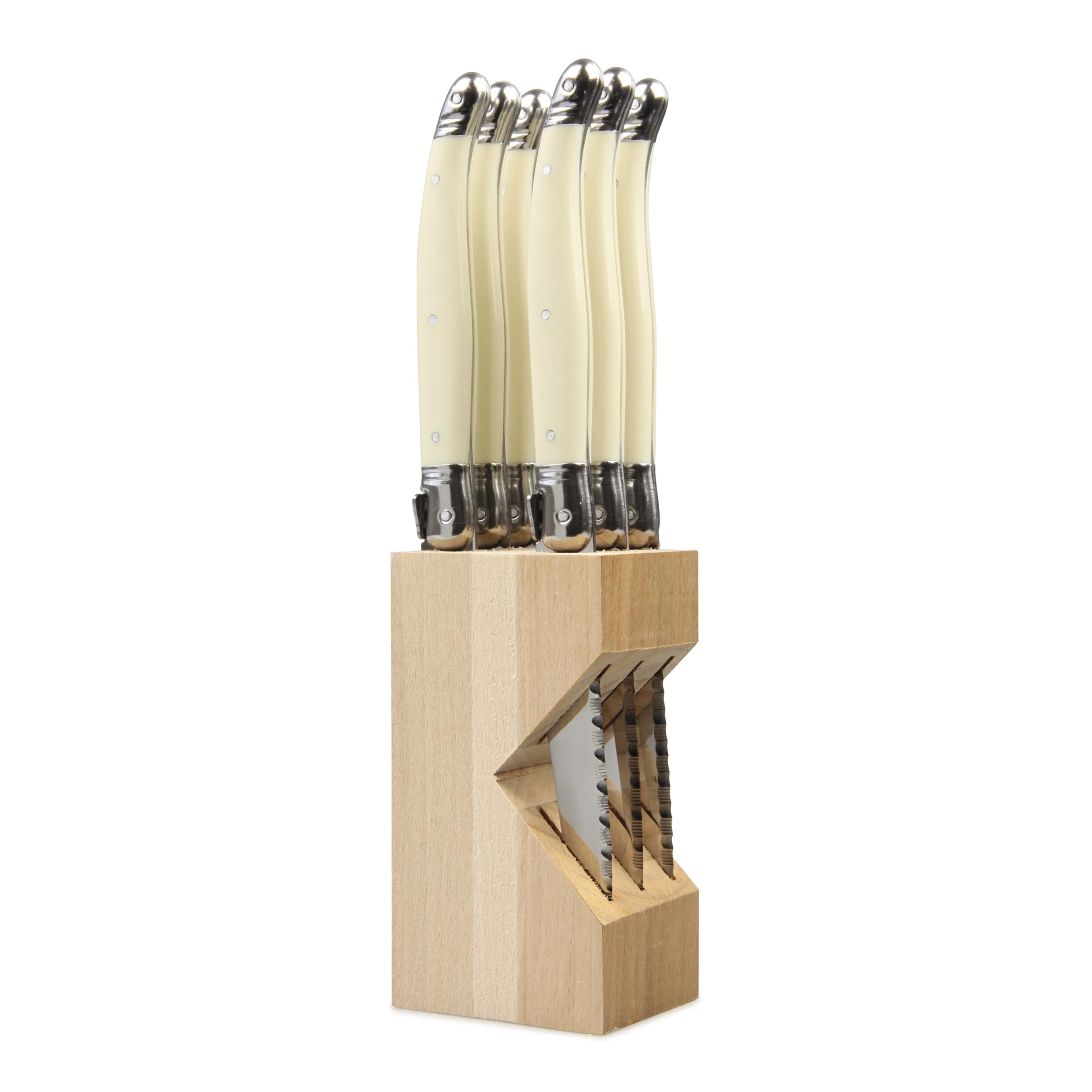 Laguiole Six Steak Knife Set in Block - Image 2