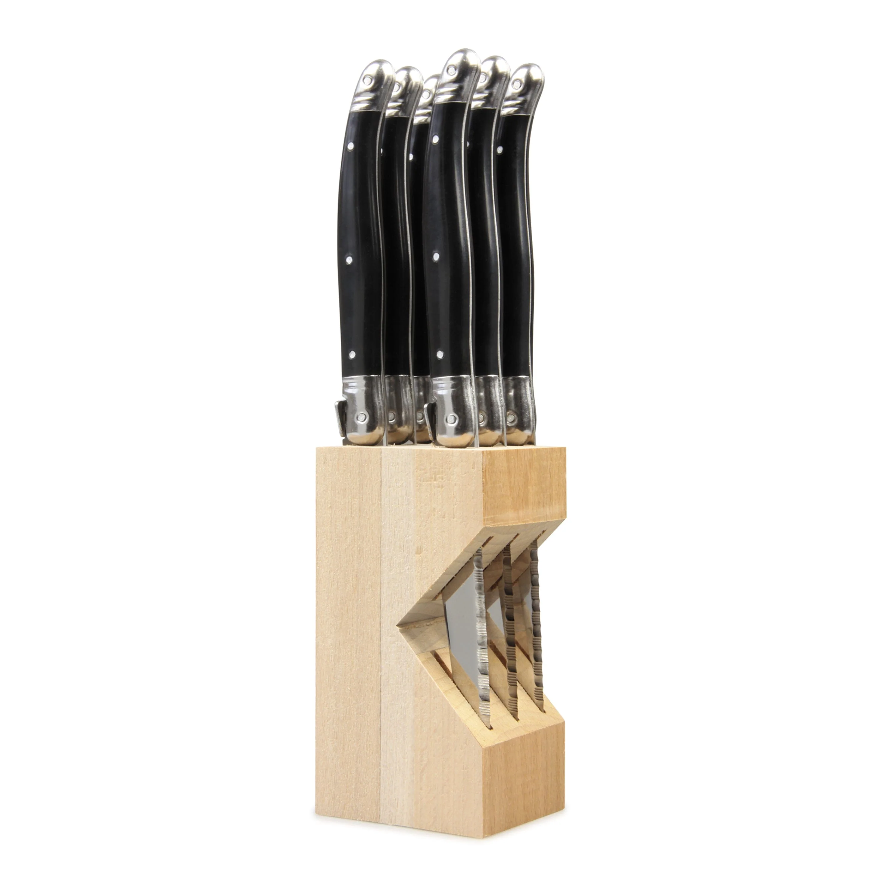 Laguiole Six Steak Knife Set in Block - Image 4