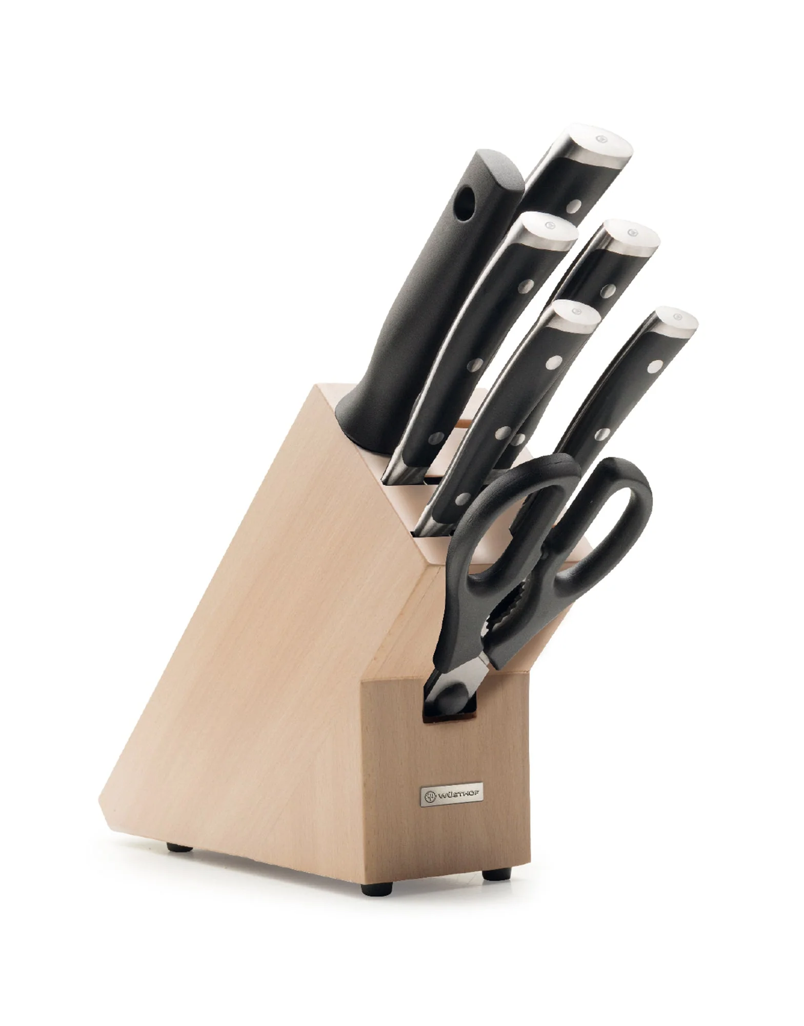Wusthof Classic Ikon 7 Piece Knife Block Set Beech